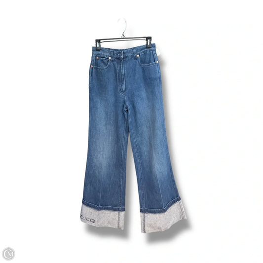 Jeans Luxury Designer By Gucci In Blue Denim, Size: 0