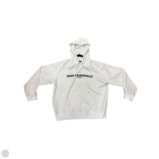 Sweatshirt Designer By Karl Lagerfeld In White, Size: M