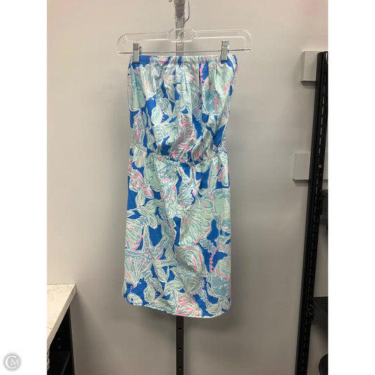 Romper Designer By Lilly Pulitzer In Blue & Pink, Size: Xs