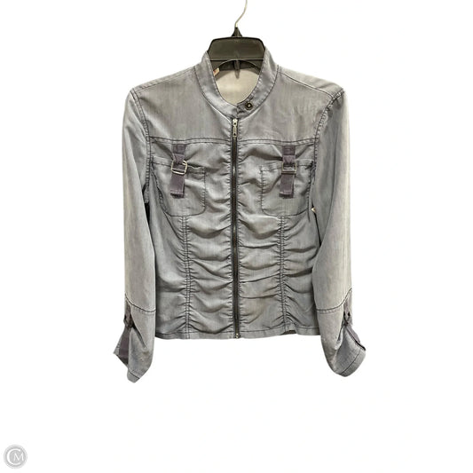 Jacket Designer By Lafayette 148 In Blue, Size: 4