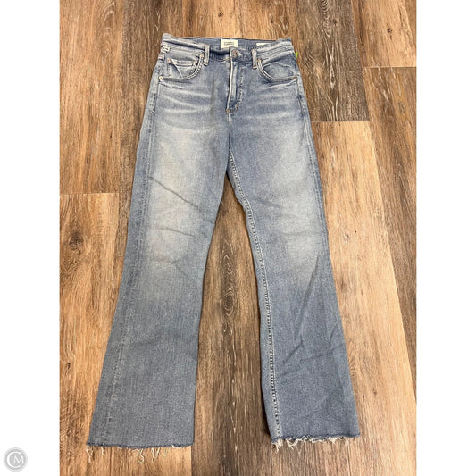 Jeans Straight Designer By Citizens Of Humanity In Blue Denim, Size: 1/25