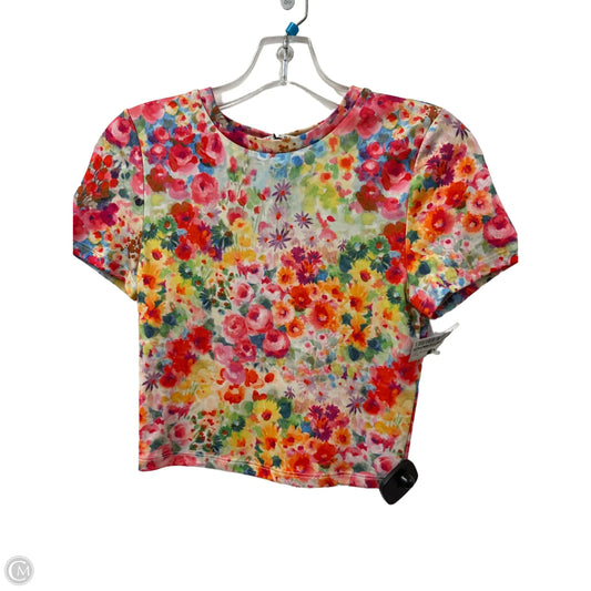 Top Short Sleeve Designer By Alice + Olivia In Multi-colored, Size: S