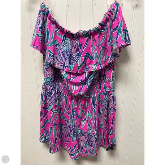 Romper Designer By Lilly Pulitzer In Pink, Size: M