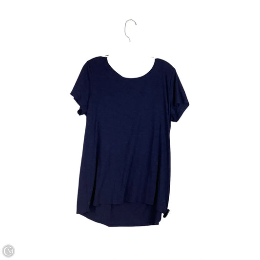 Top Short Sleeve Designer By Lilly Pulitzer In Navy, Size: Xl