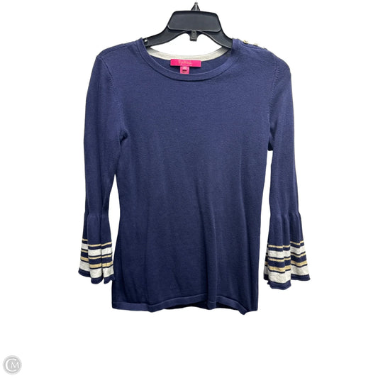 Sweater Designer By Lilly Pulitzer In Blue & White, Size: Xs
