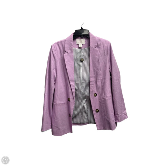 Blazer Designer By Halston In Purple, Size: L