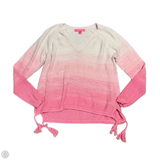 Sweater Designer By Lilly Pulitzer In Pink & White, Size: M