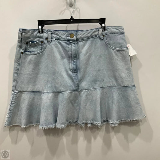 Skirt Designer By Michael Kors In Blue Denim, Size: 16