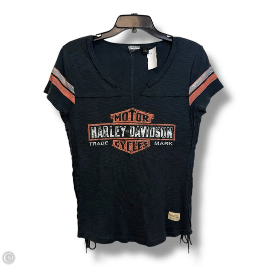 Top Short Sleeve By Harley Davidson In Black, Size: M