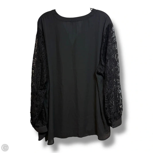 Top Long Sleeve By Tahari By Arthur Levine In Black, Size: 3x
