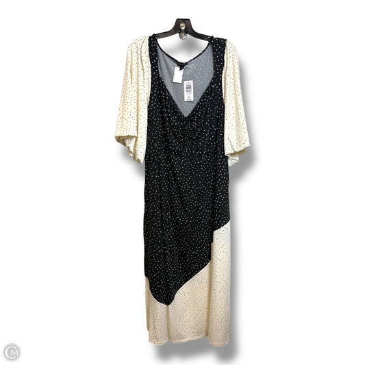 Dress Casual Midi By Torrid In Black & White, Size: 3x