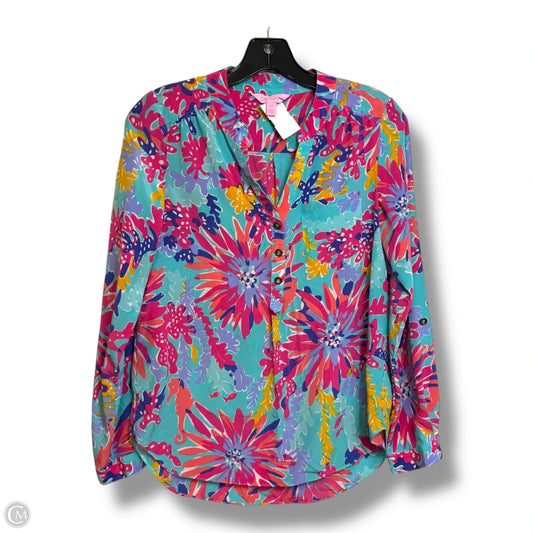 Top Long Sleeve Designer By Lilly Pulitzer In Pink, Size: Xs