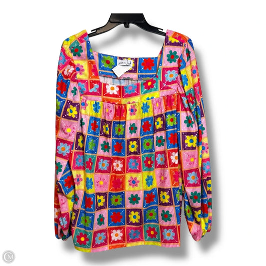 Blouse Long Sleeve By Clothes Mentor In Floral Print, Size: Xl