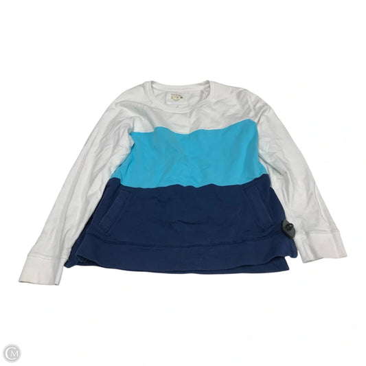 Sweatshirt Designer By Lilly Pulitzer In Blue & White, Size: L