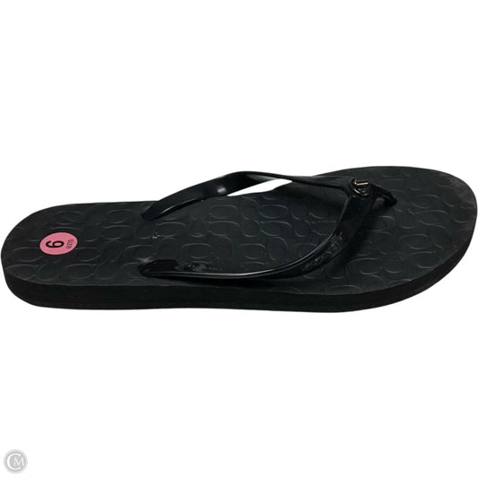 Sandals Designer By Coach In Black, Size: 9