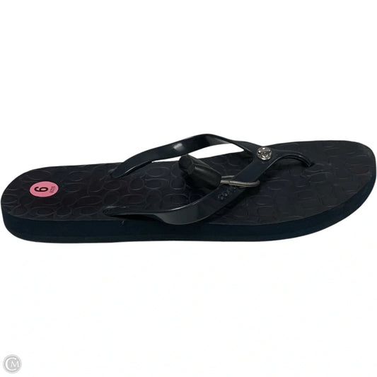 Sandals Designer By Coach In Navy, Size: 9