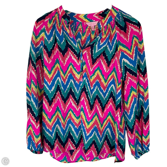 Top Long Sleeve Designer By Lilly Pulitzer In Multi-colored, Size: Xs
