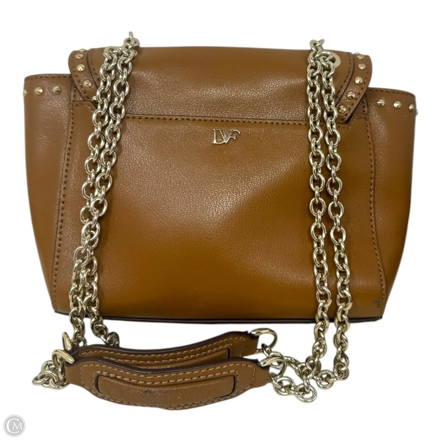 440 Mini Faceted Stud Leather Crossbody Bag Designer By Diane Von Furstenberg, Size: Small