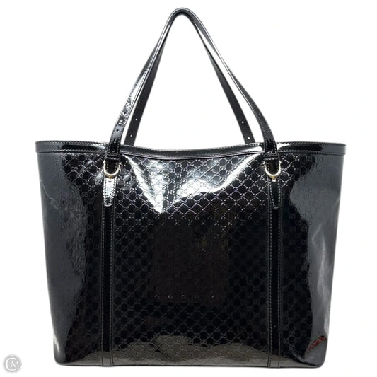 Micgroguccissima Patent Leather Nice Tote Luxury Designer By Gucci, Size: Large