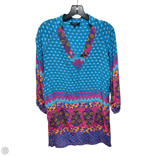 100% Silk Blouse Long Sleeve By Tolani In Multi-colored, Size: M