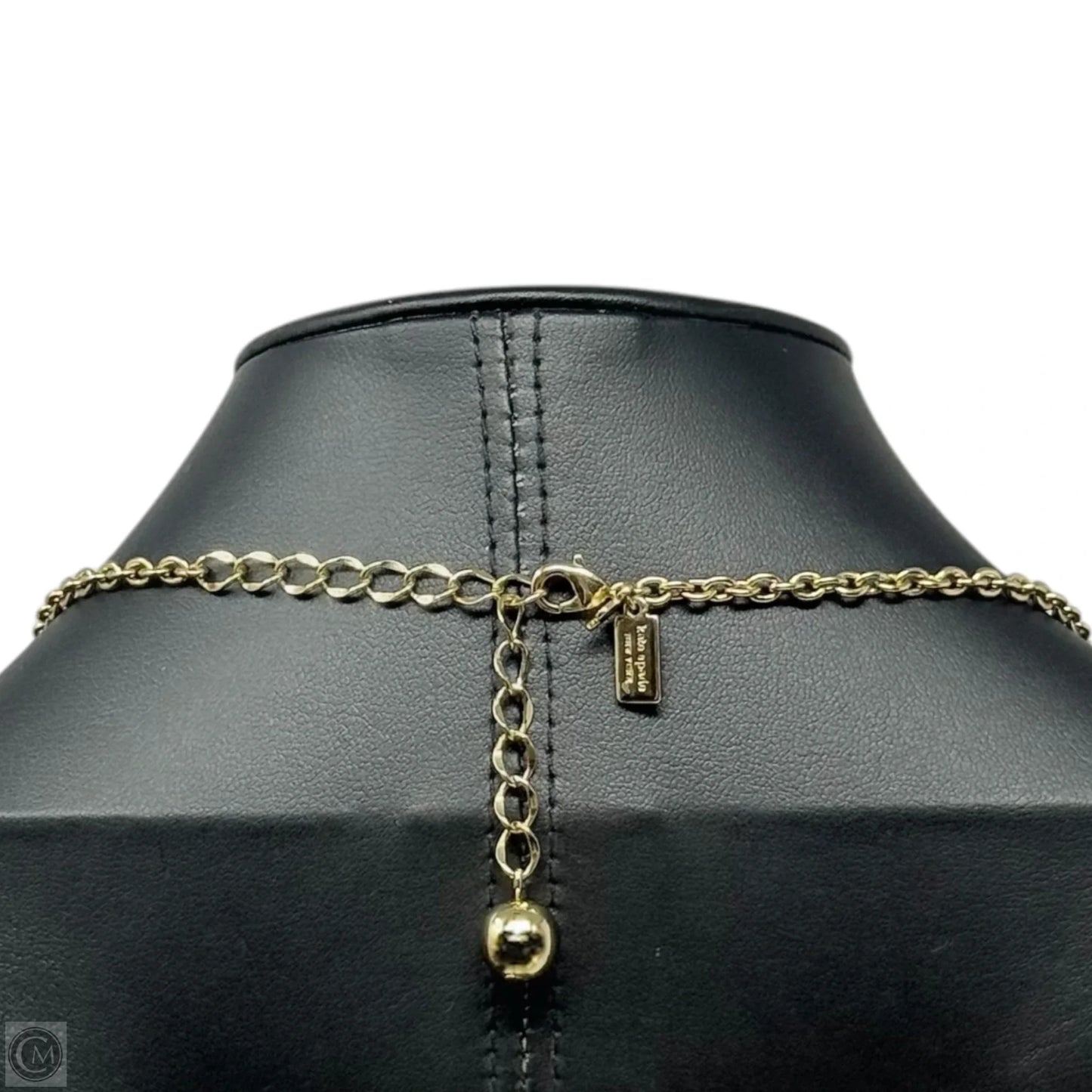 12k Gold-Plated Faceted Stone Frontal Necklace Designer By Kate Spade