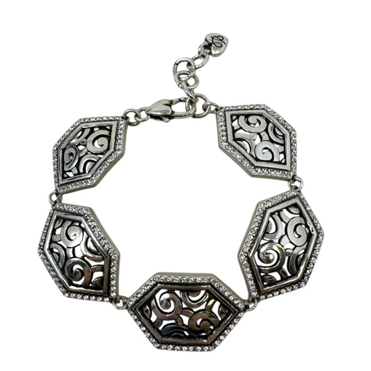 5 plaques Myriad Marcasites & Crystals Bracelet By Brighton