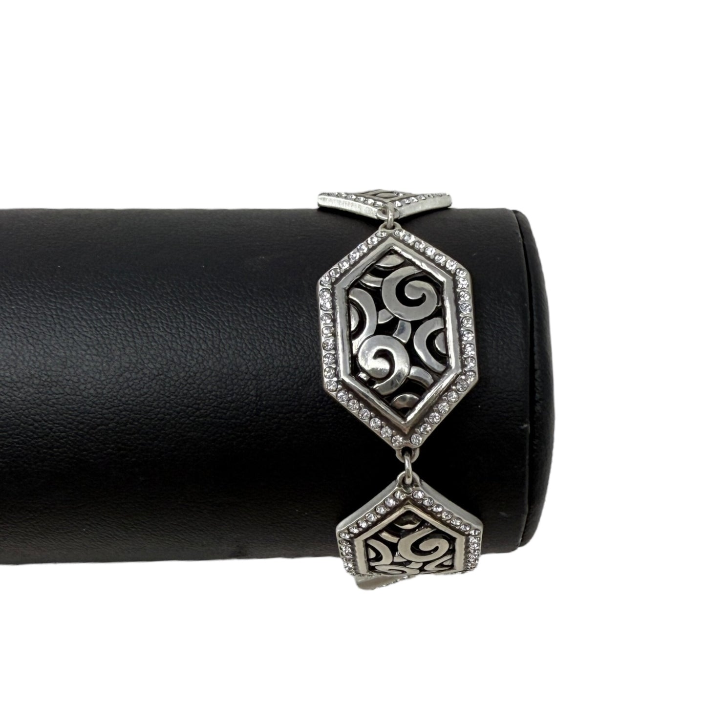 5 plaques Myriad Marcasites & Crystals Bracelet By Brighton