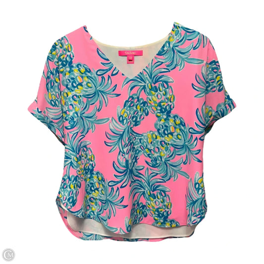 Top Short Sleeve Designer By Lilly Pulitzer In Multi-colored, Size: Xxs