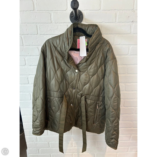Coat Designer By Kate Spade In Green, Size: L