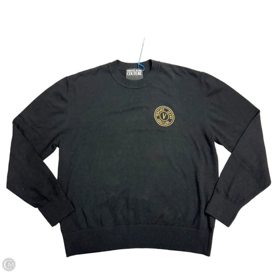 Sweater Luxury Designer By Versace In Black, Size: Xxl