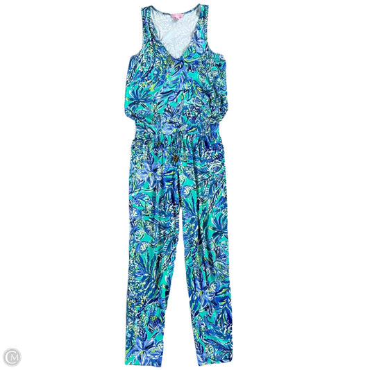 Jumpsuit Designer By Lilly Pulitzer In Blue & Green, Size: Xs