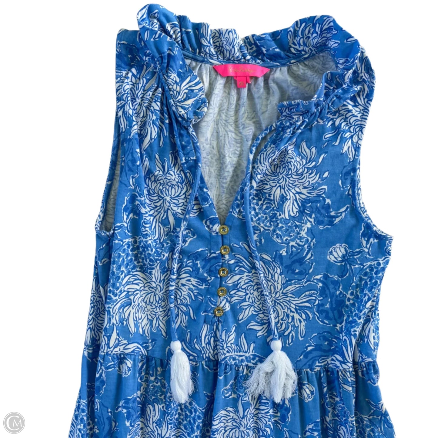 Dress Designer By Lilly Pulitzer In Blue & White, Size: Xs