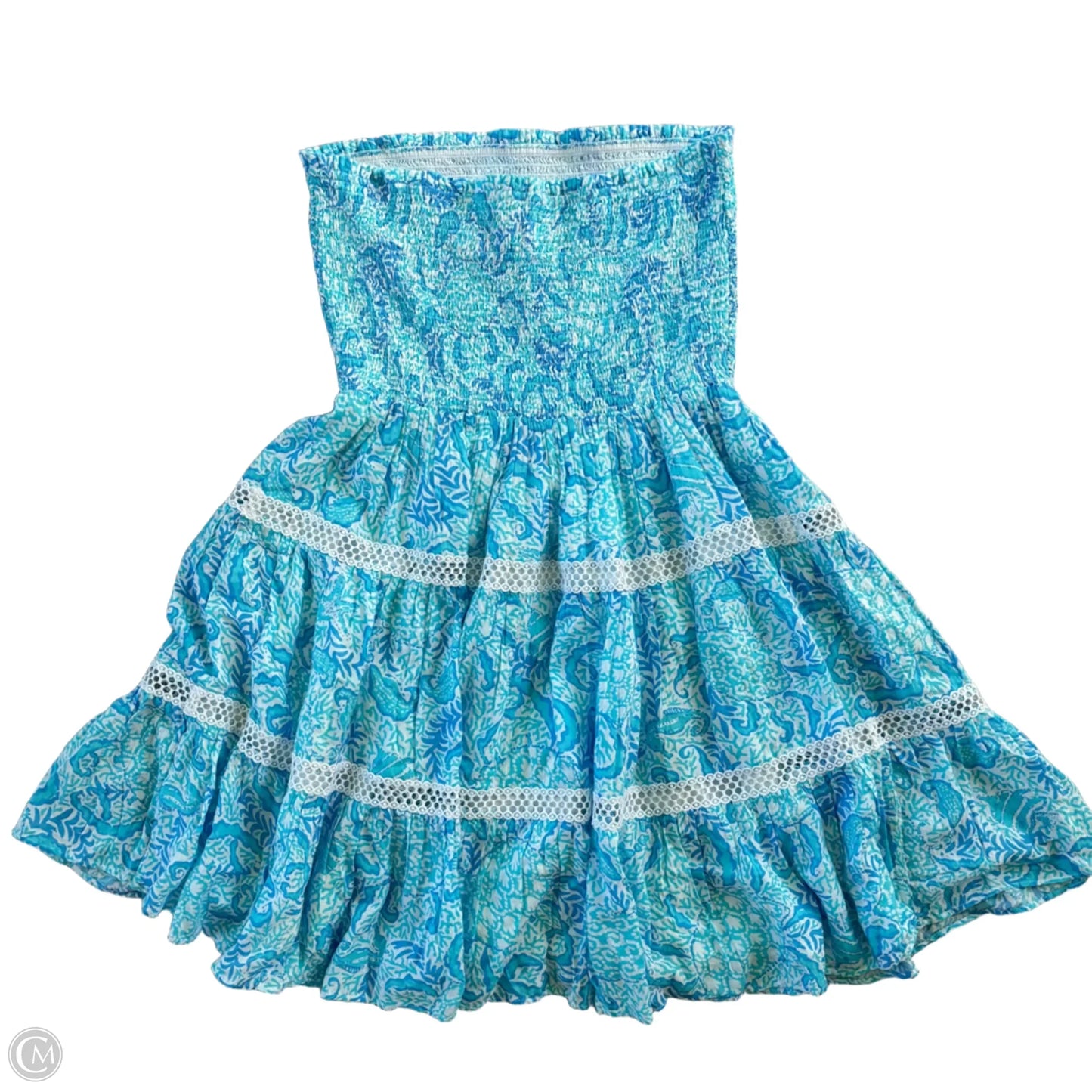 Dress Designer By Lilly Pulitzer In Blue & White, Size: Xl