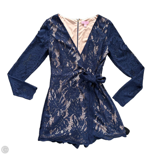 Romper Designer By Lilly Pulitzer In Navy, Size: S