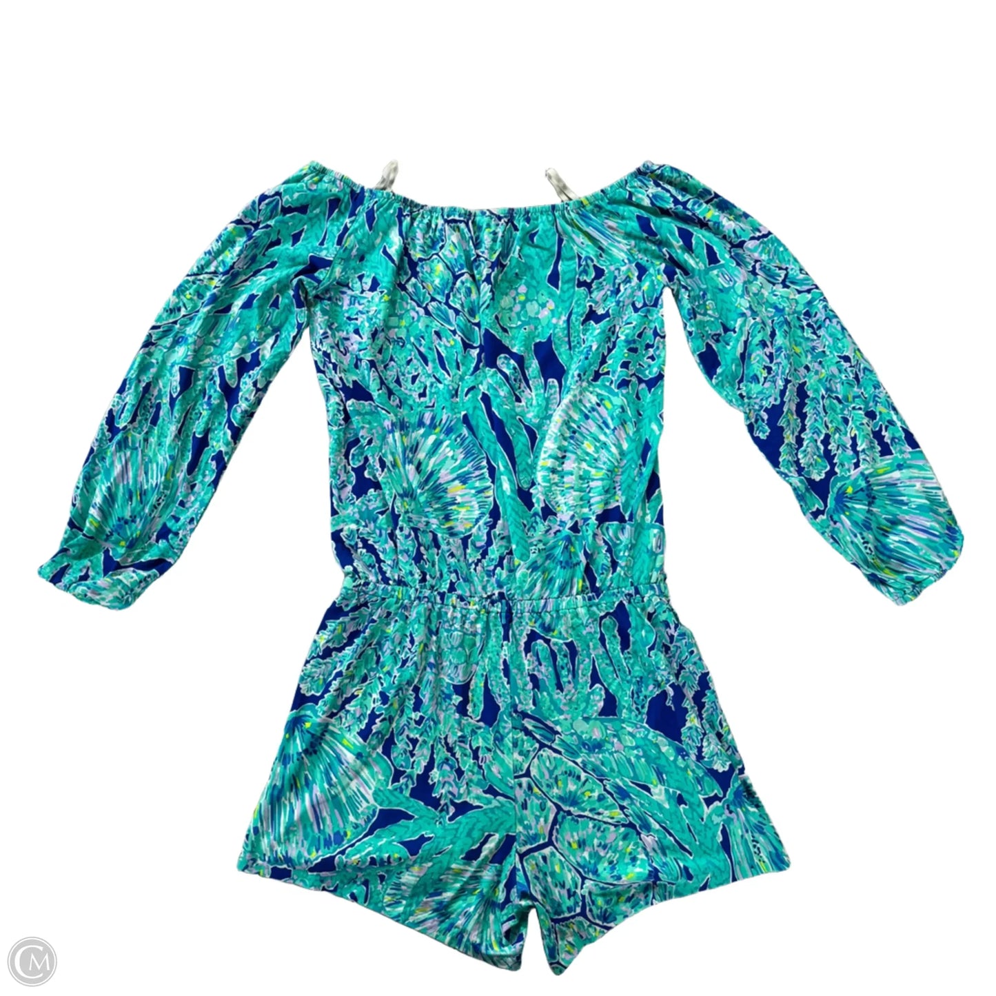 Romper Designer By Lilly Pulitzer In Teal, Size: Xs