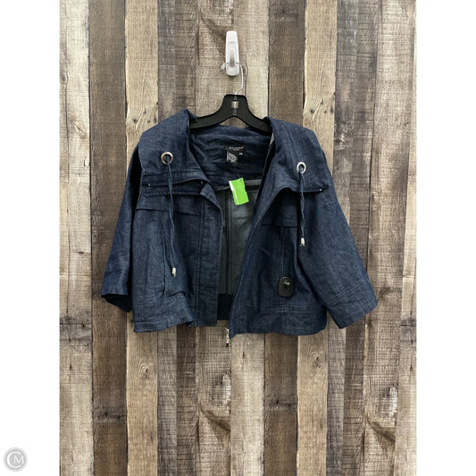 Jacket Designer By Sandro In Blue Denim, Size: Mp