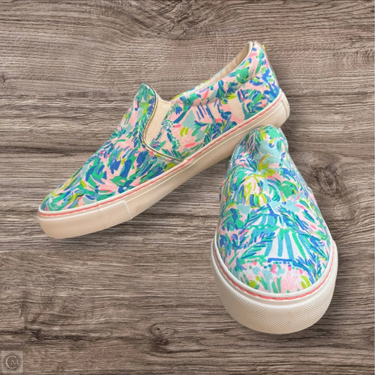 Shoes Designer By Lilly Pulitzer In Blue & Pink, Size: 7