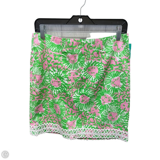 Skirt Designer By Lilly Pulitzer In Green & Pink, Size: 4
