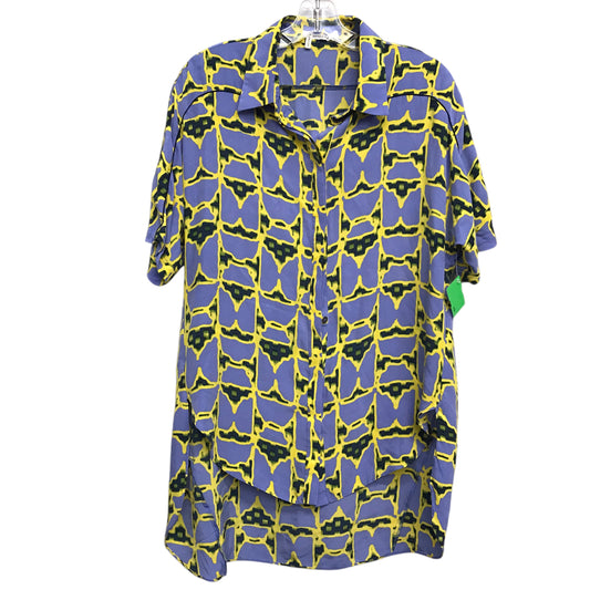 Top Ss Designer By Derek Lam In Purple & Yellow, Size:M