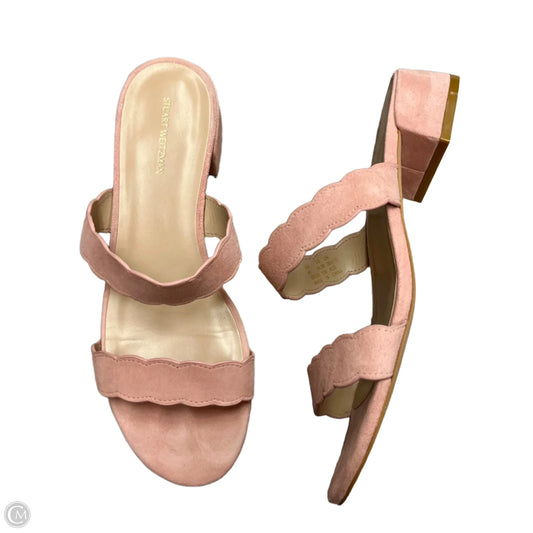 Sandals Designer By Stuart Weitzman In Peach, Size: 10.5