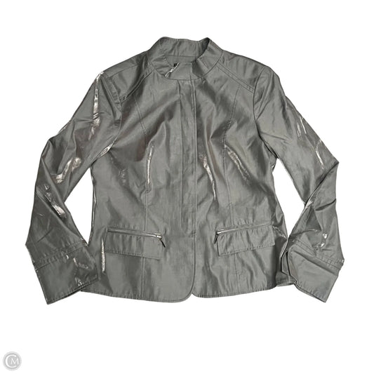 Jacket Designer By Lafayette 148 In Grey, Size: M
