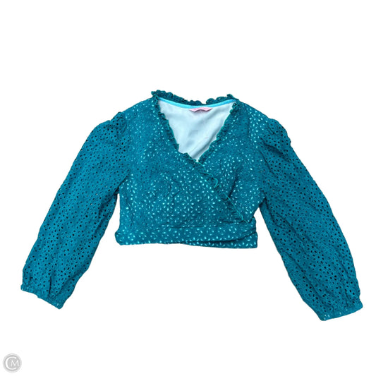Top Long Sleeve Designer By Lilly Pulitzer In Teal, Size: Osfm
