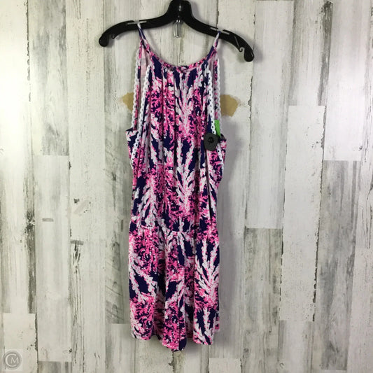 Romper Designer By Lilly Pulitzer In Blue & Pink, Size: S