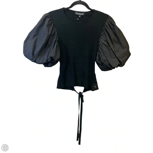Top Short Sleeve Designer By En Saison In Black, Size: Xs