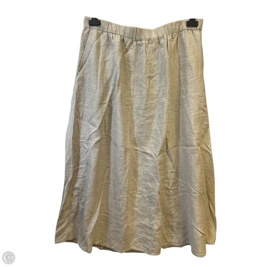 Skirt Designer By Eileen Fisher In Tan, Size: L