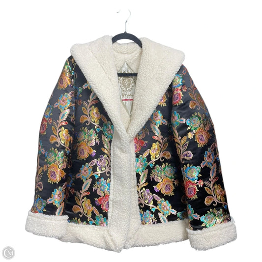 Coat Designer By Johnny Was In Rainbow Print, Size: L