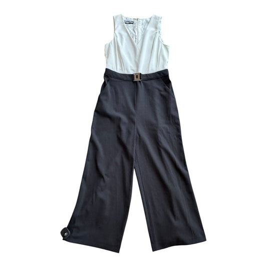 Jumpsuit Designer By Karl Lagerfeld In Black & White, Size:6