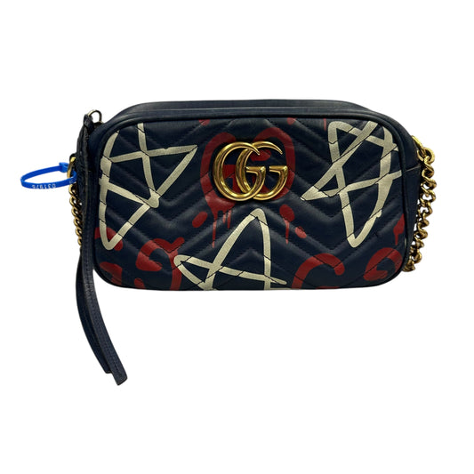 Crossbody Luxury Designer By Gucci In Navy, Size:Small