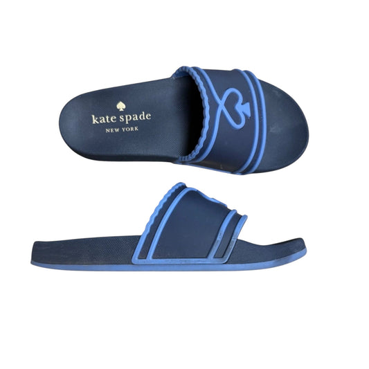 Sandals Designer By Kate Spade In Blue, Size: 7